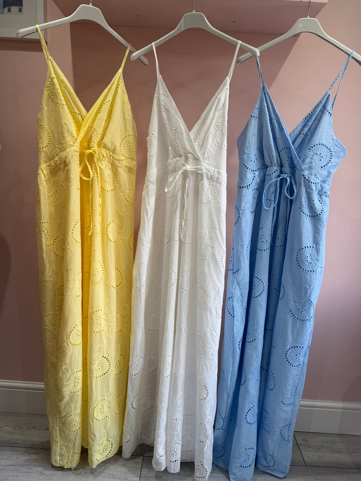 Broderie Anglaise Front Wrap Maxi - Size 8 - 16