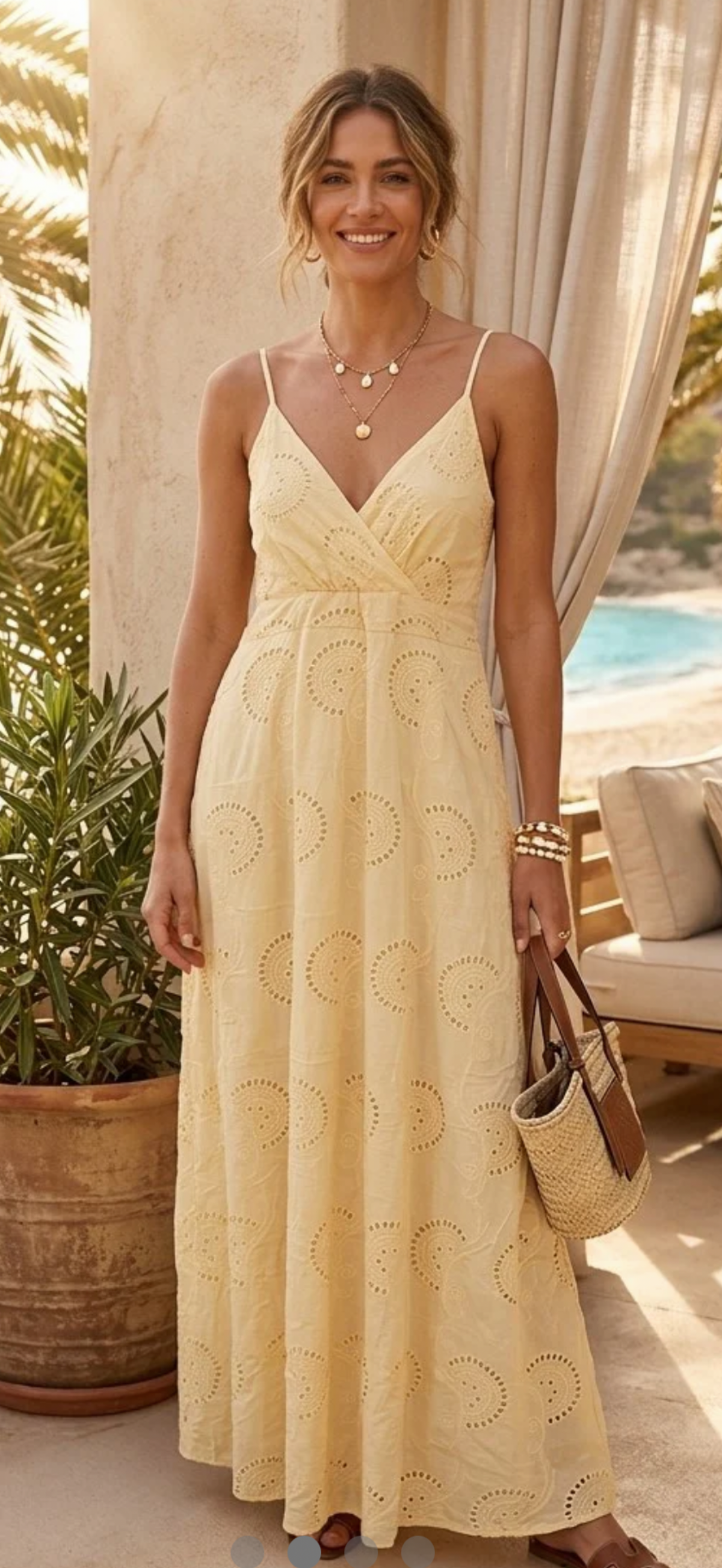 Broderie Anglaise Front Wrap Maxi - Size 8 - 16