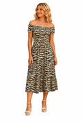 MINX – Zebra Print Midi Dress