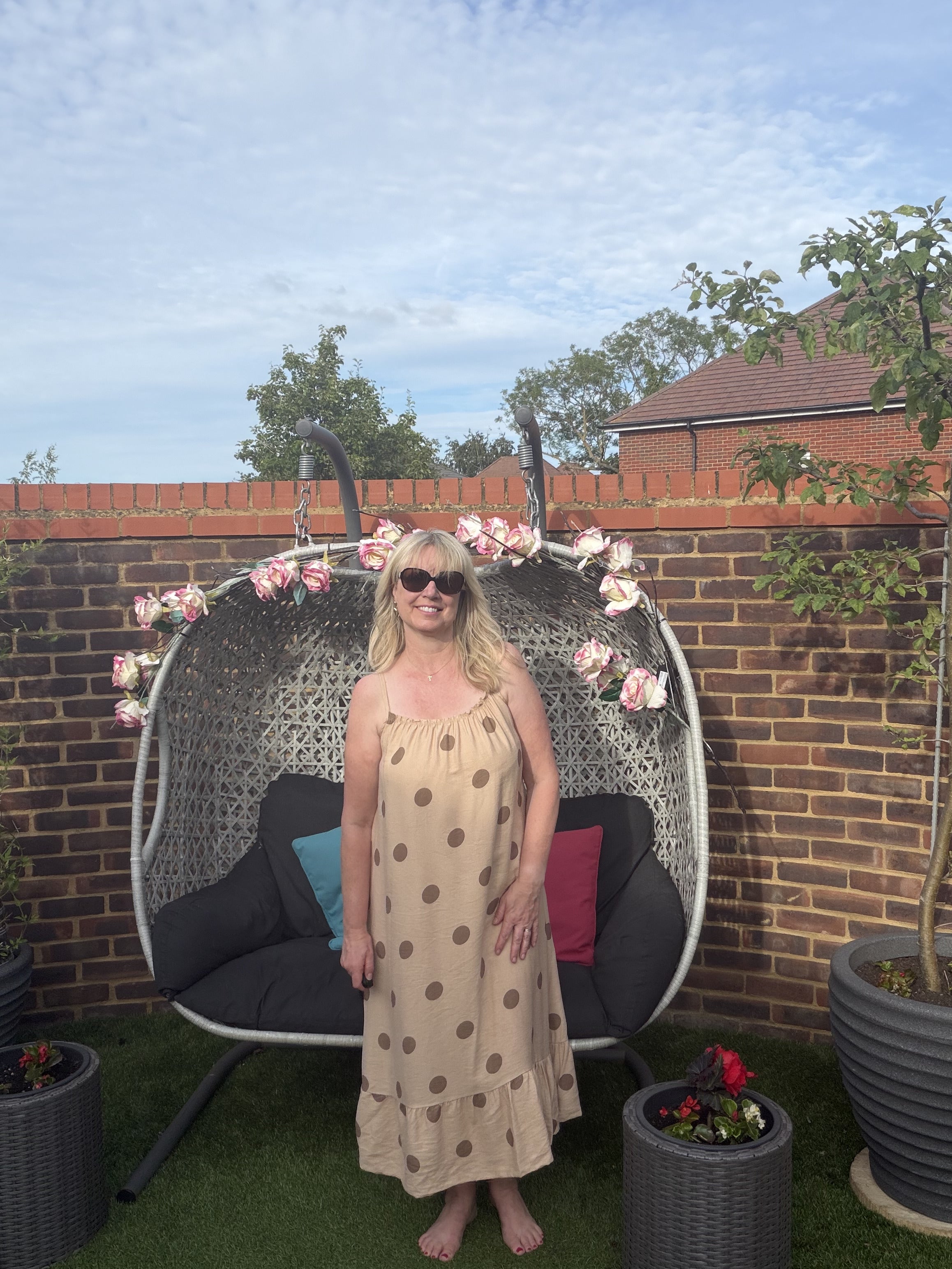 Cami Polka Dot Beach Maxi Dress
