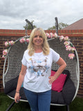 BUTTERFLY T-SHIRT – Metallic Gold Butterfly Cotton High Low T-shirt