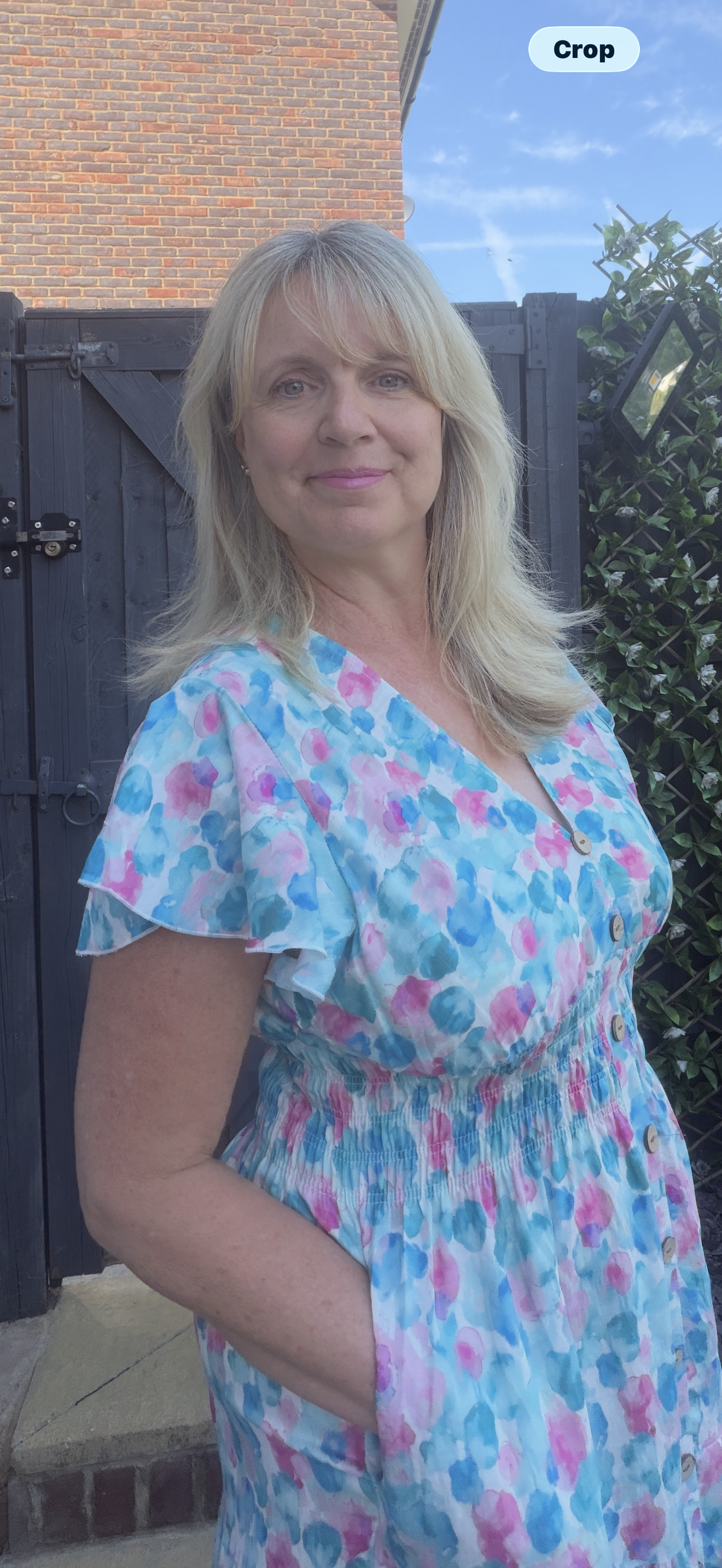 SKYE -  Aqua Watercolour Floral Shirred Waist Dress - Magic Dress Size 8 - 18