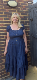INDIGO - Denim Midi Dress - One Size 10-20